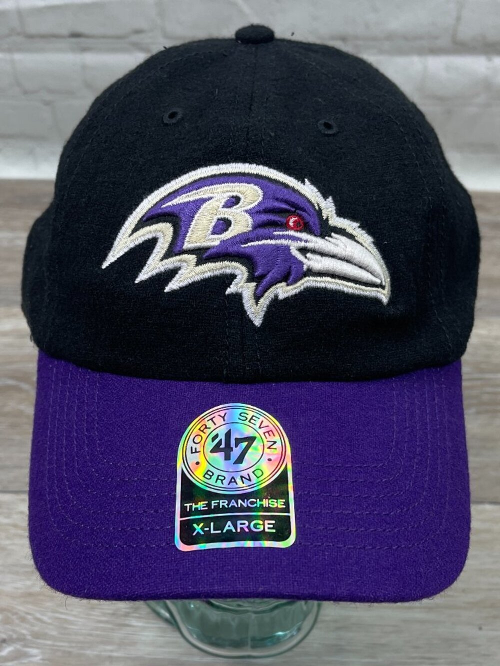 47 BRAND "THE FRANCHISE" BALTIMORE RAVENS X-LARGE FITTED NFL FOOTBALL HAT